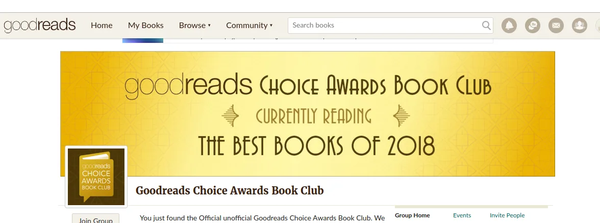 The Goodreads Choice Awards Book Club group