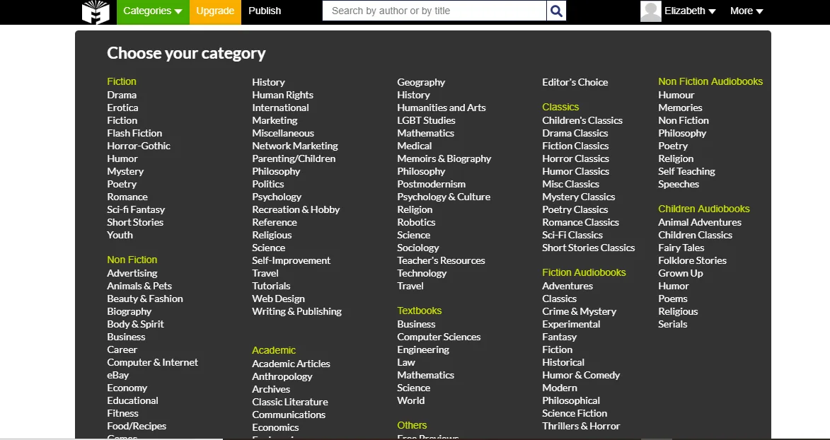 The Free-eBooks.net home page