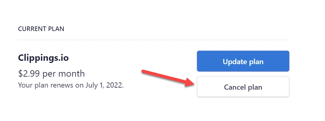 Cancelplan button