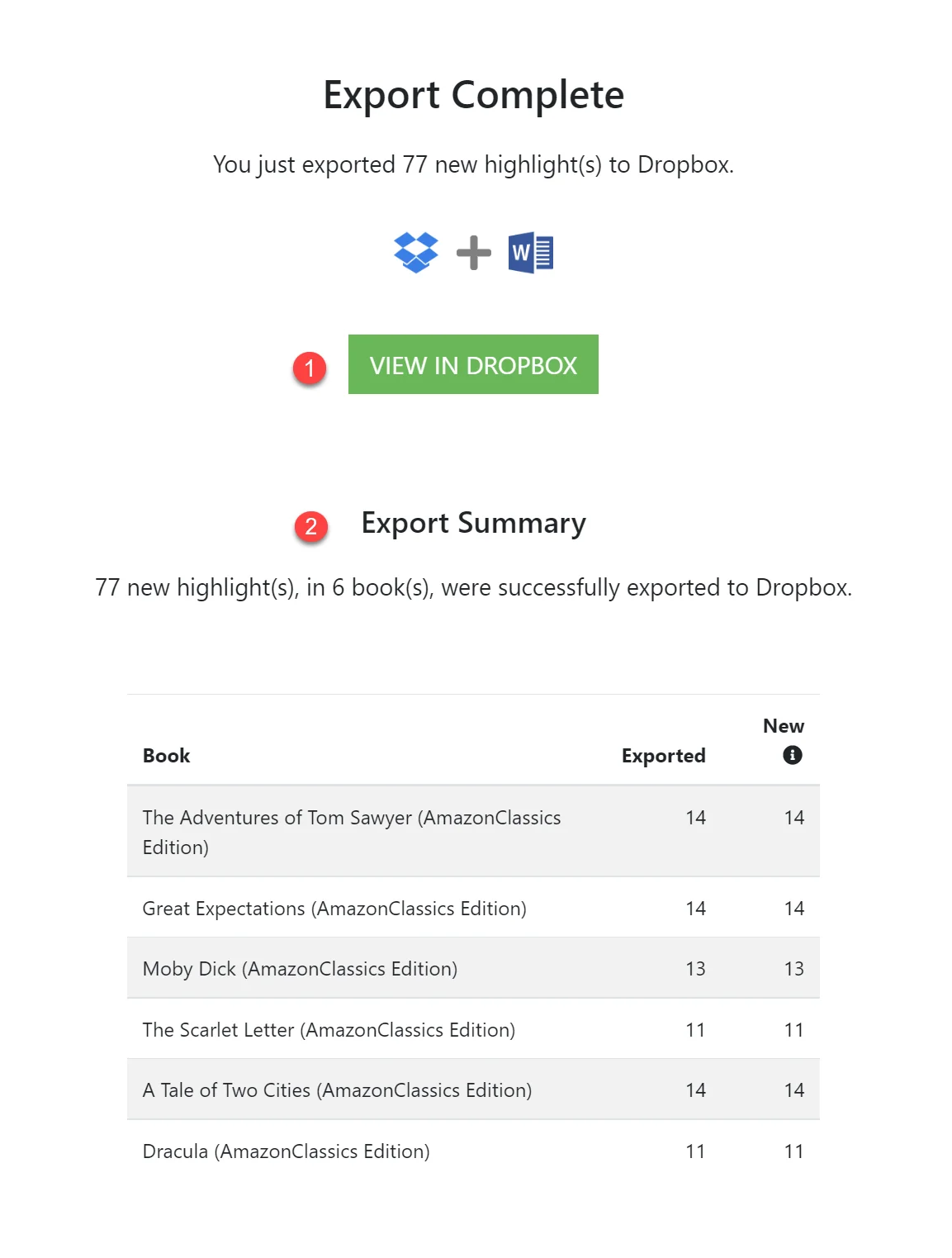 Export kindle highlights complete