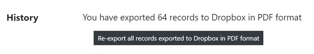 Export options history