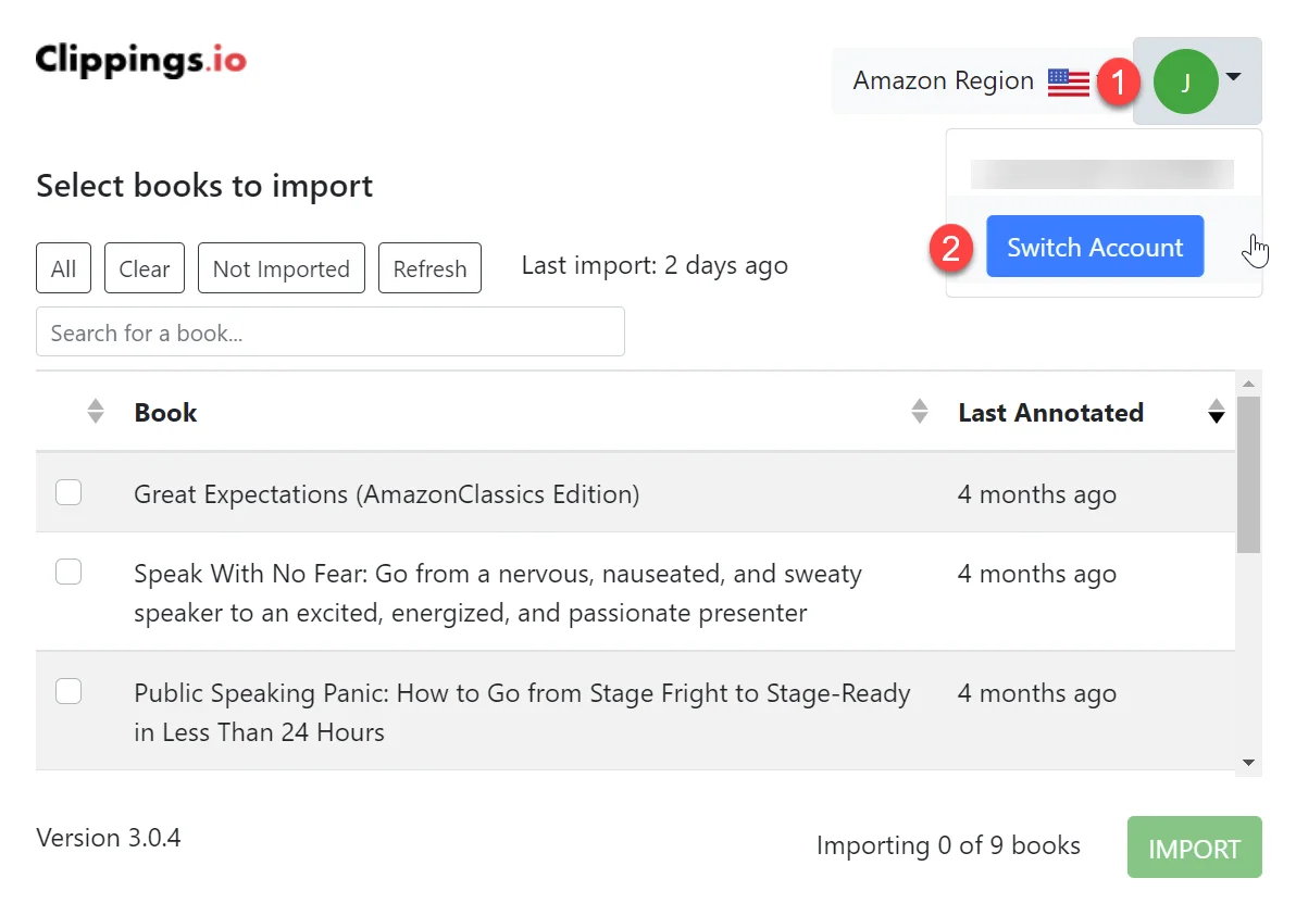 Chrome extension switch account