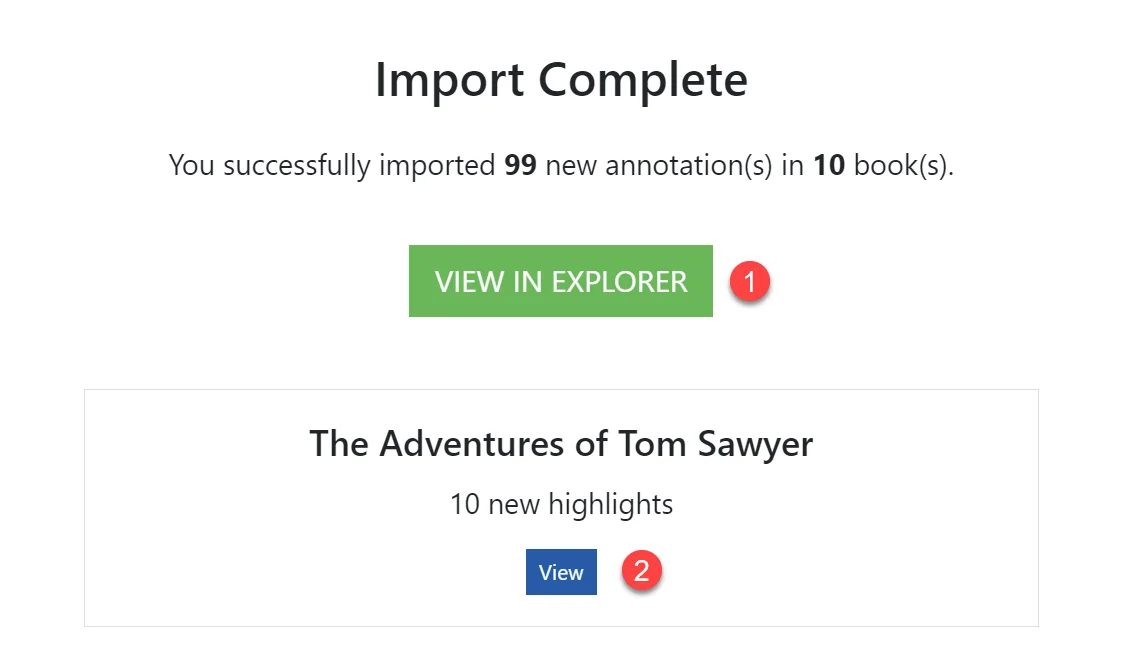 Import complete