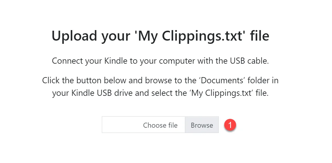 Upload your myclippings file