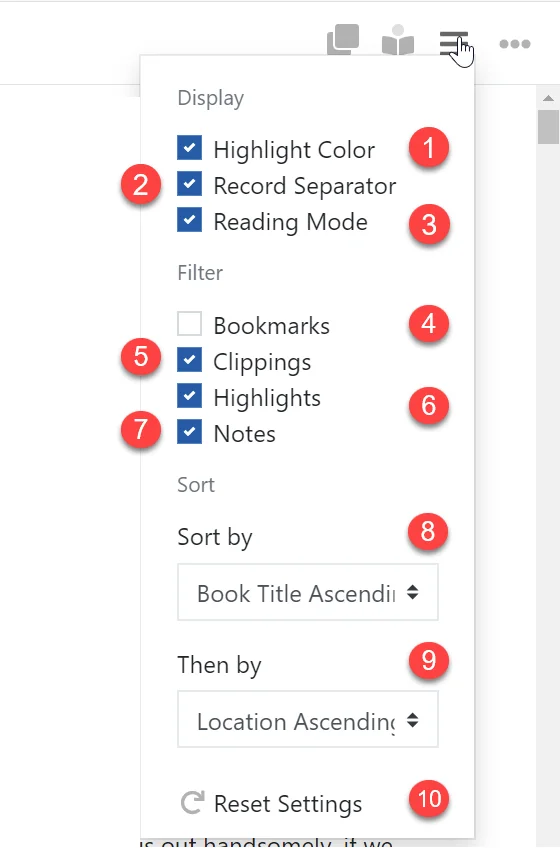 Explorer display options