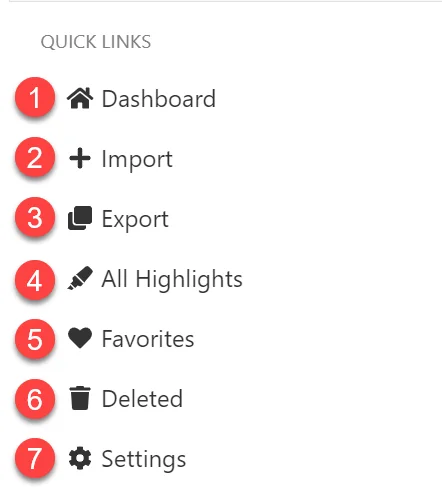 Explorer navigation quicklinks